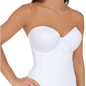 VA BIEN Ultra Lift Hourglass Bustier #1503 White 34C - Flaw